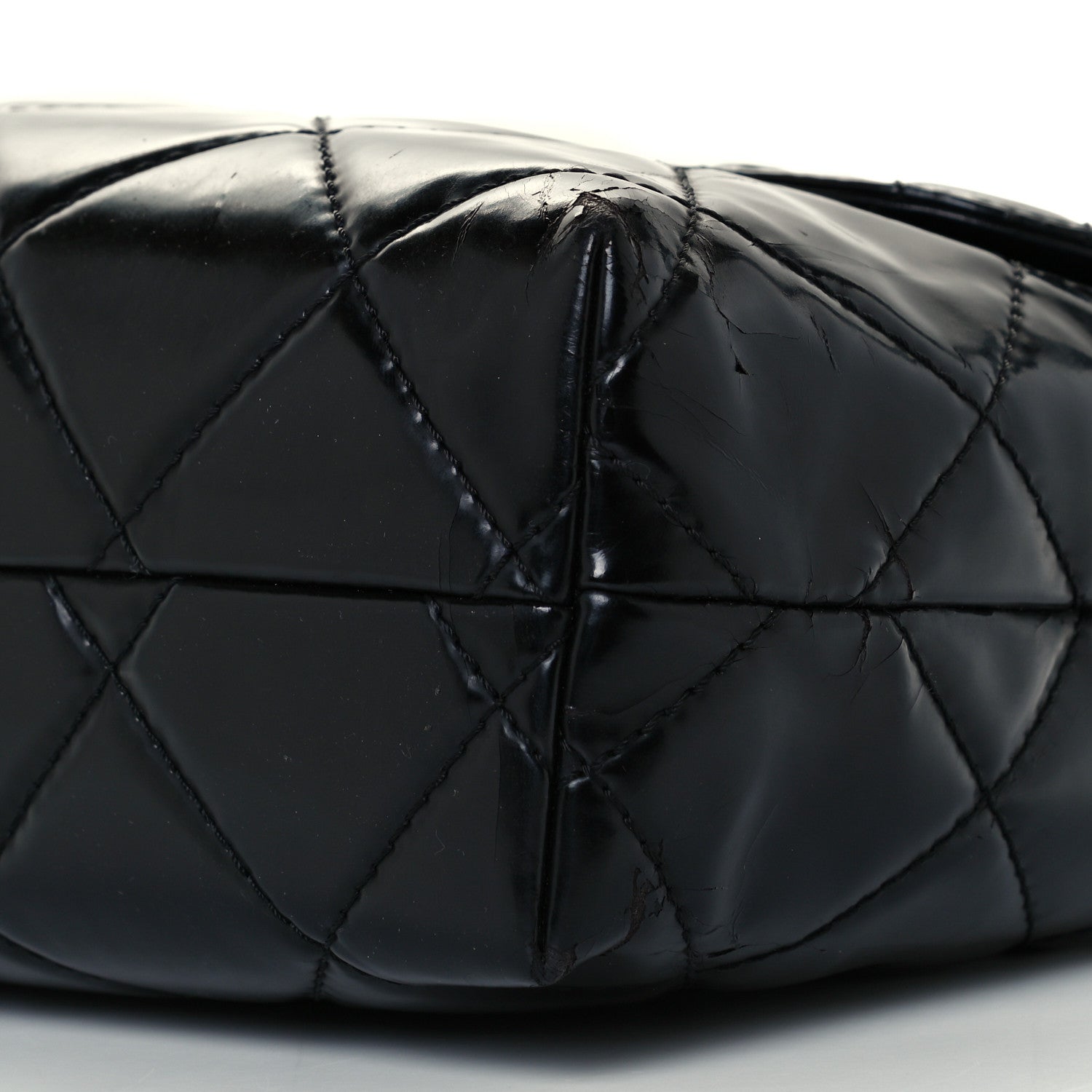 Chanel Patent Quilted Jumbo Flap Black 11 of 12