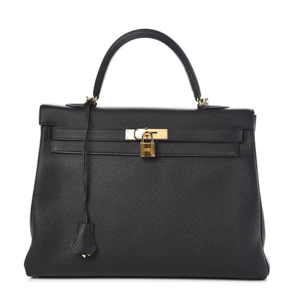 Hermes Togo Kelly Retourne 35 Black 1 of 36