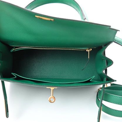 Hermes Epsom Kelly Sellier 25 Vert Vertigo 4 of 11