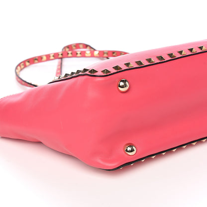 Valentino Garavani Vitello Small Rockstud Tote Deep Rose 8 of 11