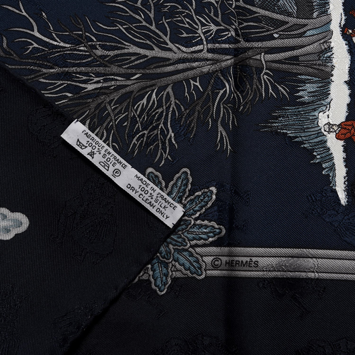 Hermes Silk Joies d'Hiver Scarf 90 3 of 3