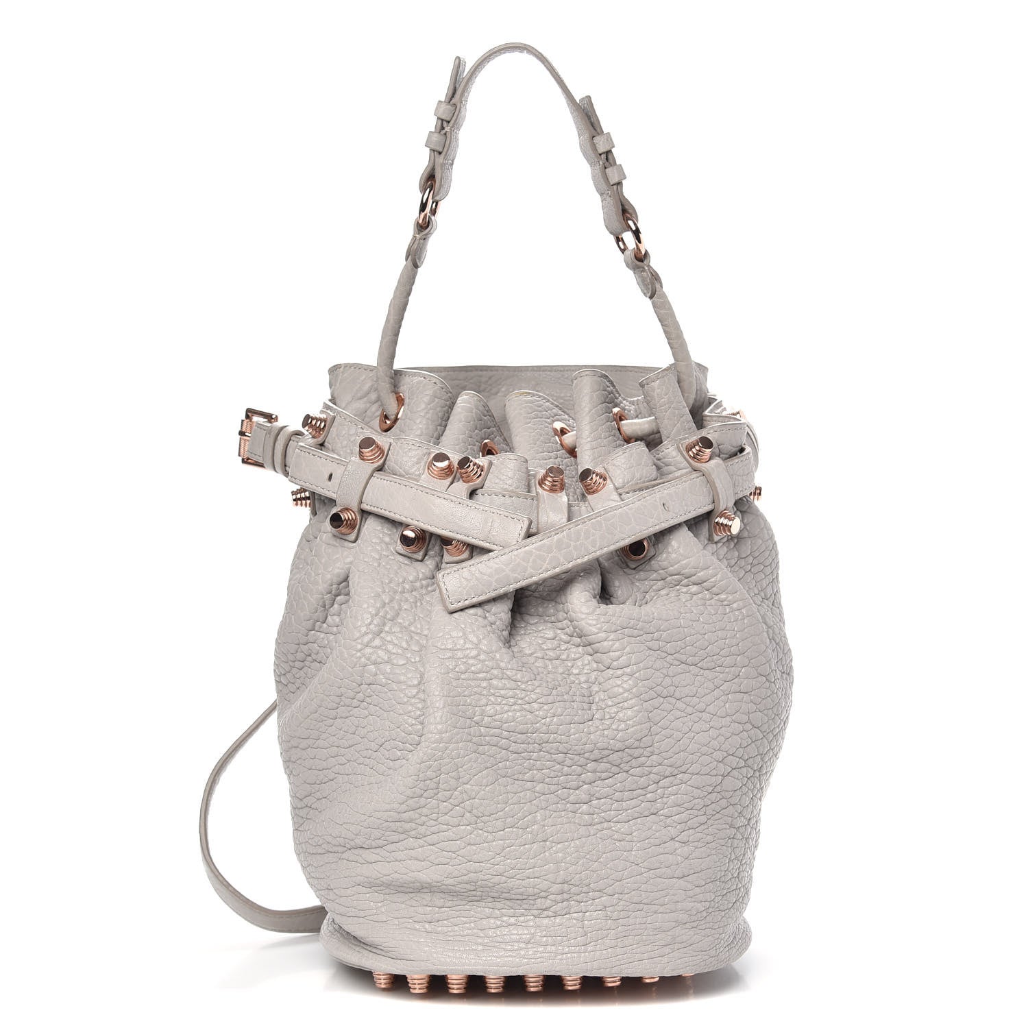 Alexander Wang Pebbled Lambskin Diego Bucket Bag Oyster 1 of 10