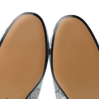 Gucci GG Supreme Monogram Blooms Womens Princetown Slippers 39 Beige Blue Navy Hibiscus Red 7 of 9