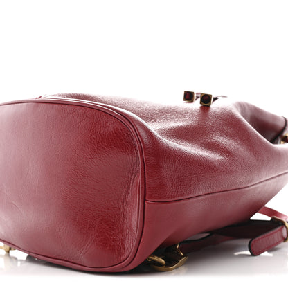 Gucci Piuma Lux Energy Medium Re(Belle) Convertible Bucket Bag Hibiscus Red 10 of 11