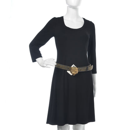 Gucci Calfskin Studded Feline Belt 100 40 Black 2 of 6