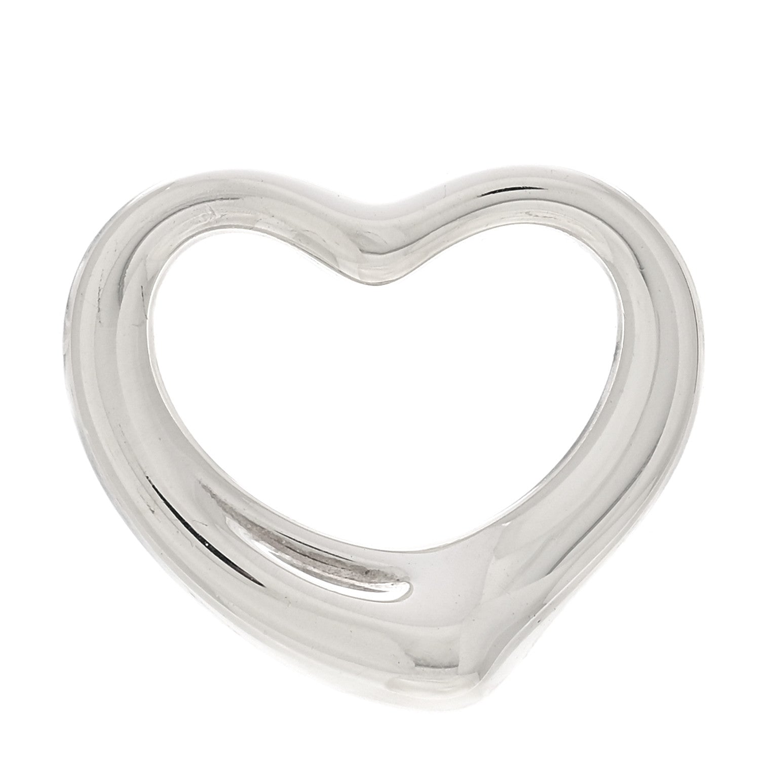 Tiffany Sterling Silver 22mm Elsa Peretti Open Heart Pendant 1 of 3