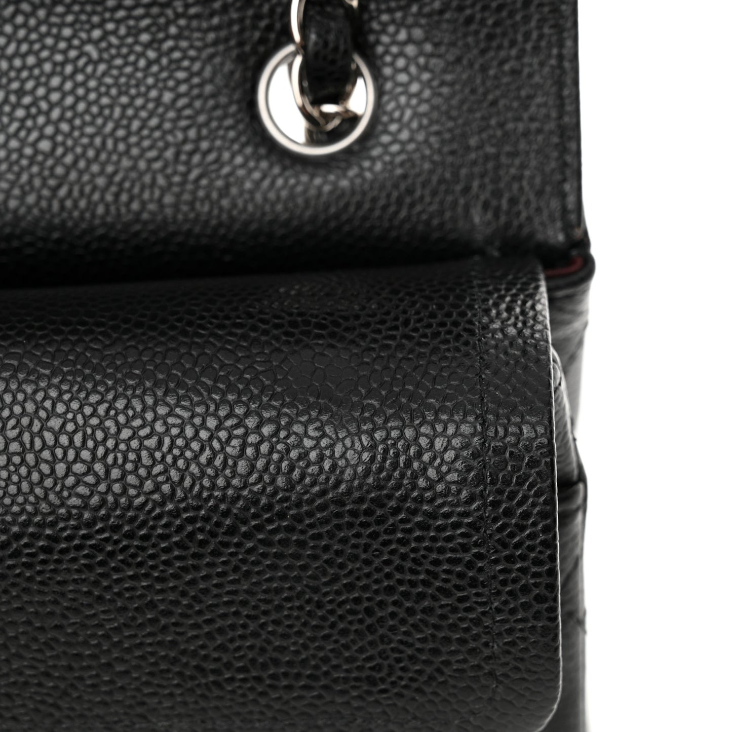 Caviar Quilted Small Double Flap Black