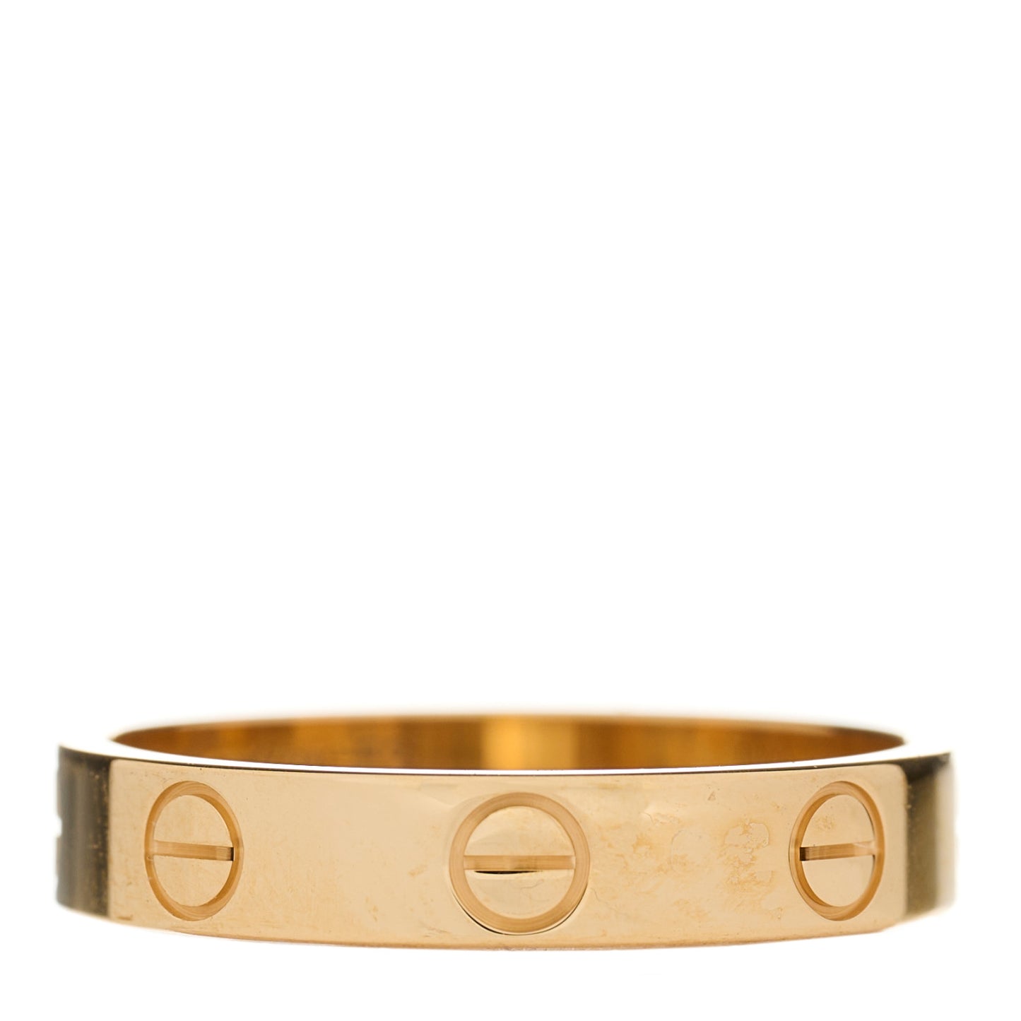 18K Yellow Gold 3.5mm LOVE Wedding Band Ring 53 6.25