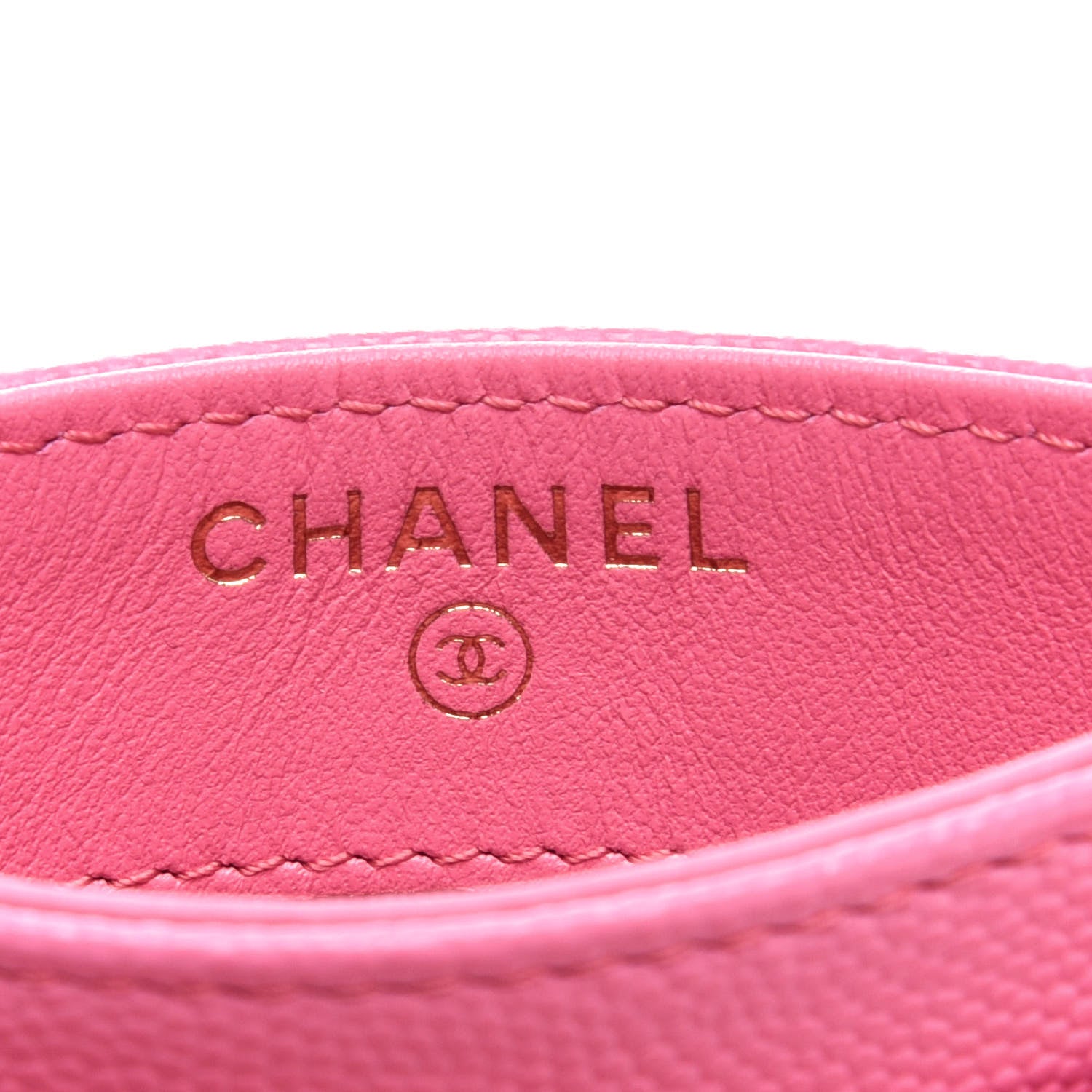 Chanel Caviar Quilted Card Holder Pink 6 of 9