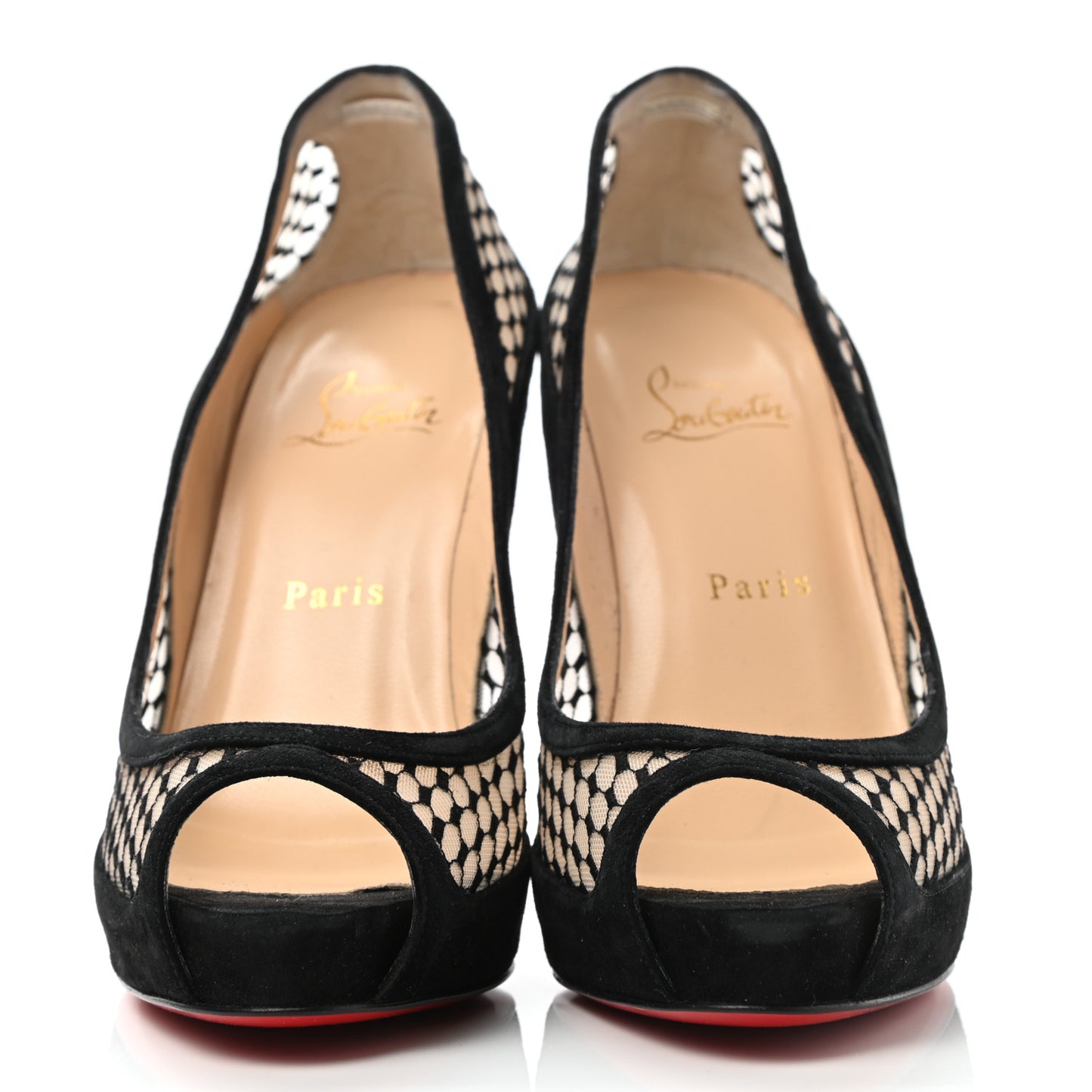 Veau Velours Lace Violette Camilla 120 Peep Toe Pumps 38 Black