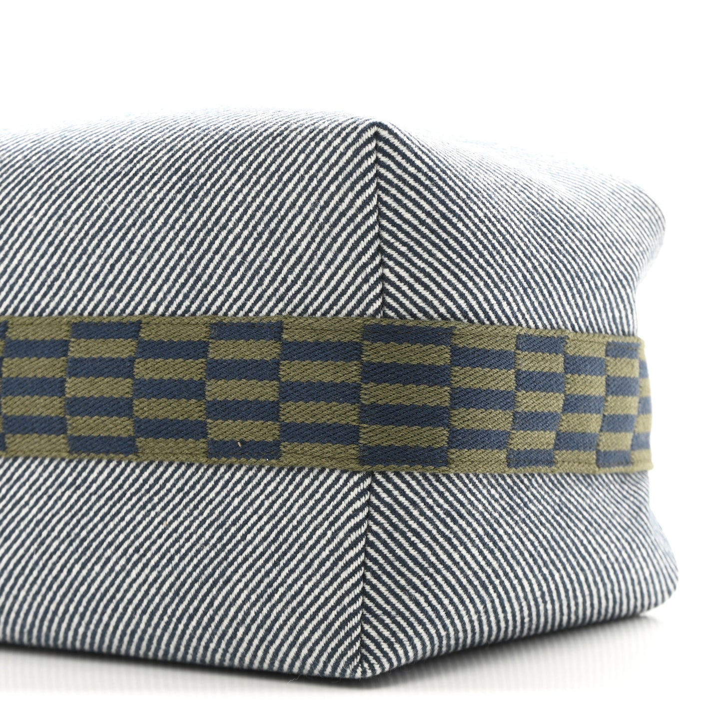 Wool Large Bride-A-Brac H Natte Pouch Bleu Abysse