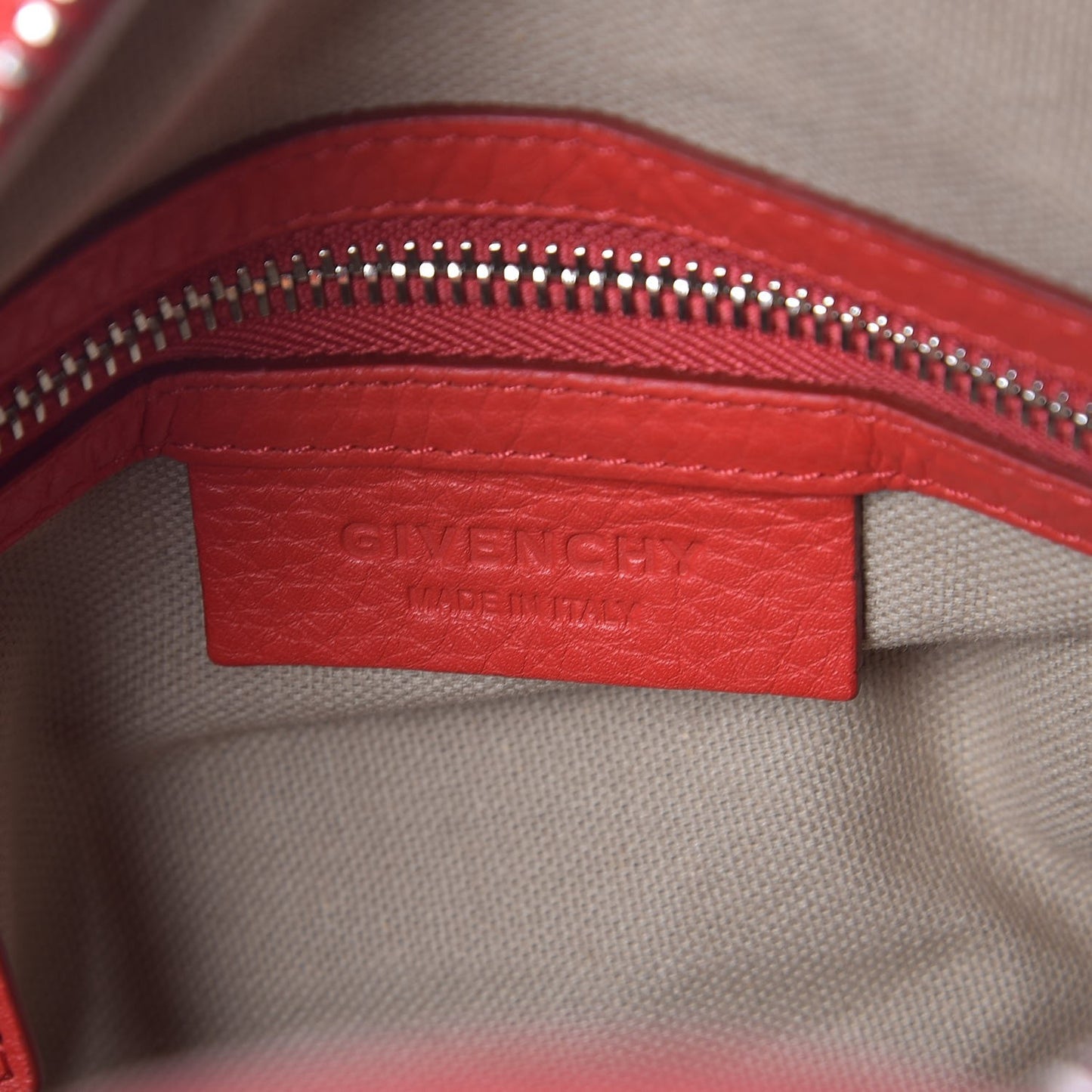 Waxed Calfskin Micro Nightingale Medium Red