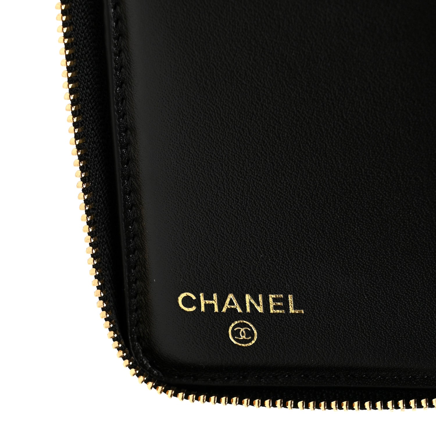 Chanel Lizard Embossed Compact Wallet Black 6 of 8