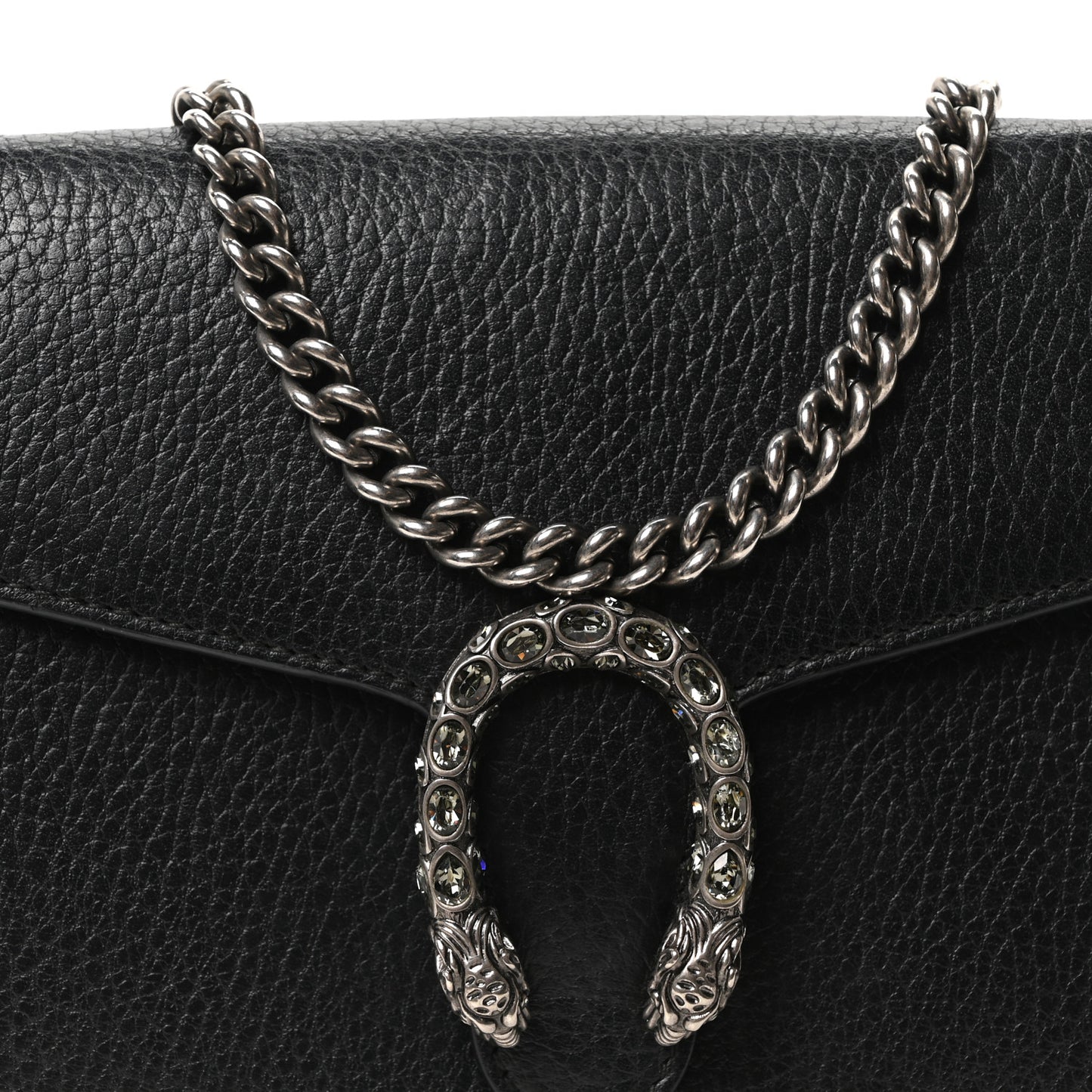 Calfskin Mini Dionysus Chain Wallet Black
