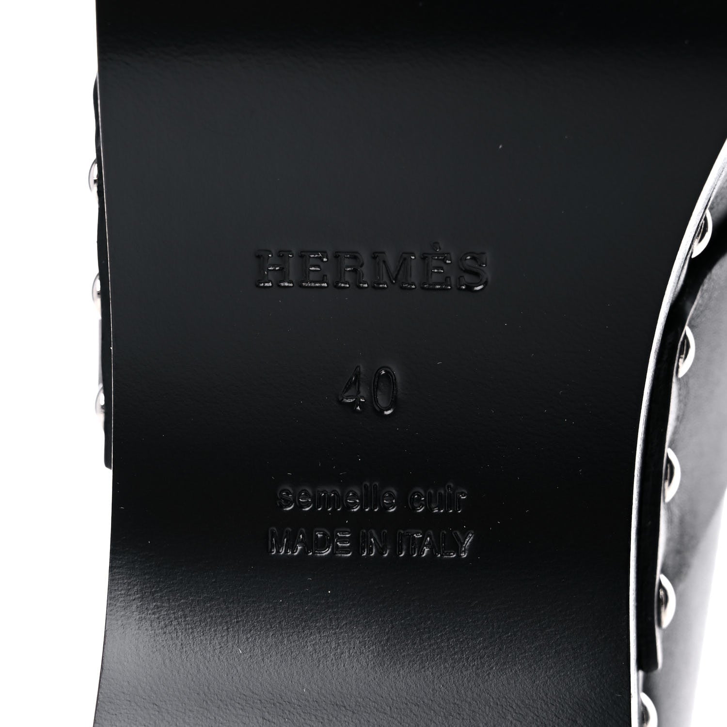 Hermes Calfskin Calya Mules 40 Black 8 of 10