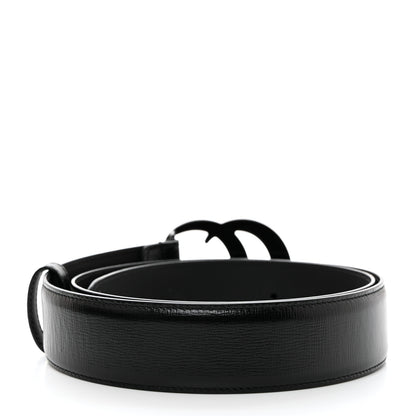 Gucci Azalea Calfskin Enamel Monochrome Double G 40mm Belt 90 36 Black 2 of 7