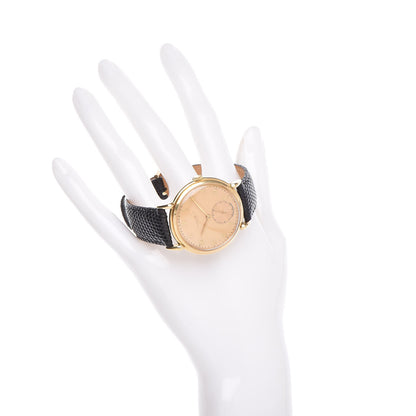 IWC 18K Yellow Gold Lizard 36mm Schaffhausen Manual Winding Watch Champagne 3531 2 of 6