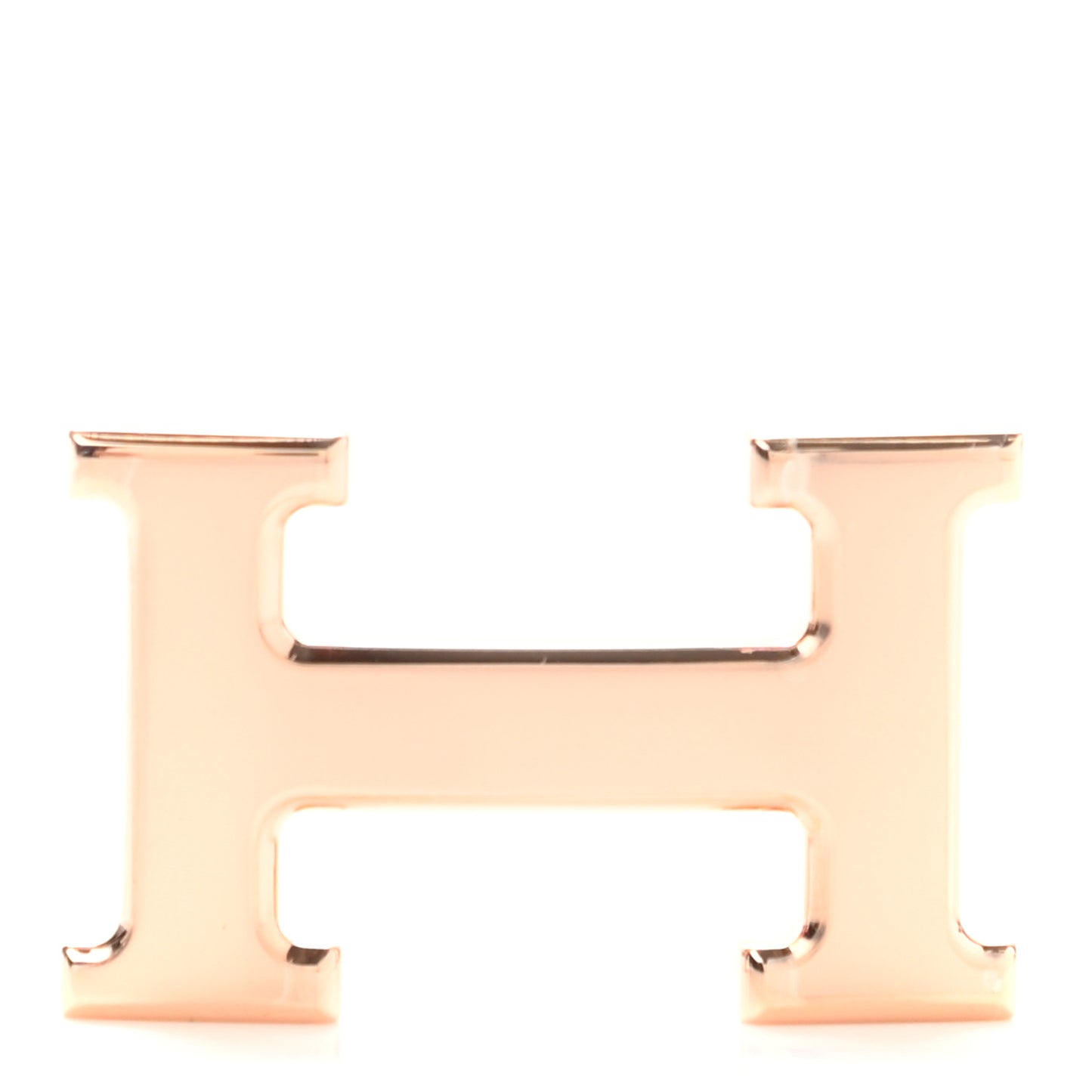 Polished 24mm H Belt Buckle Rose Gold