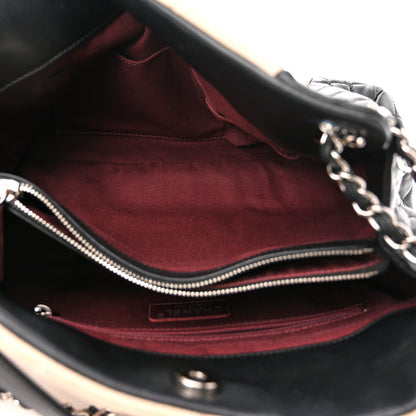 Chanel Lambskin Quilted CC Shopping Tote Black Rose Clair 5 of 9