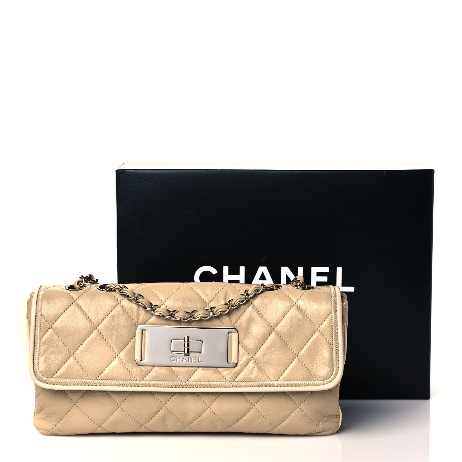 Chanel Lambskin East West Mademoiselle Flap Beige 11 of 11