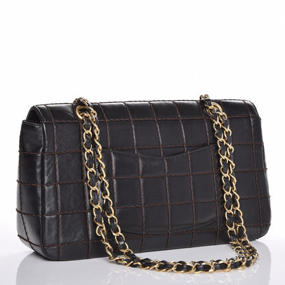 Chanel Lambskin Square Double Stitch Flap Black 3 of 7