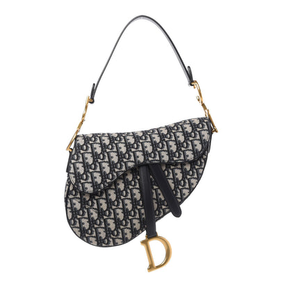 Christian Dior Oblique Saddle Bag Blue 1 of 11