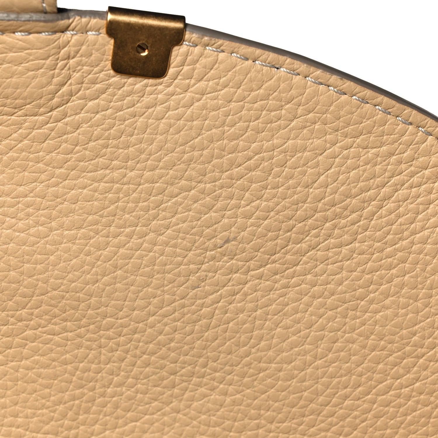 Chloe Grained Calfskin Medium Marcie Saddle Bag Cork Beige 14 of 14