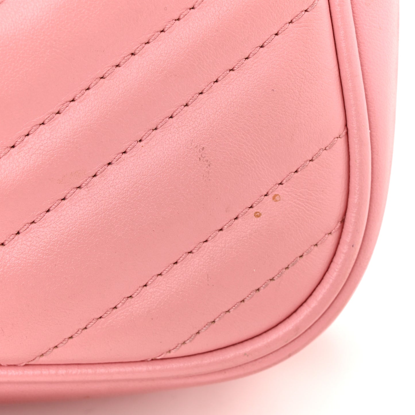 Calfskin Matelasse Small GG Marmont Chain Shoulder Bag Wild Rose