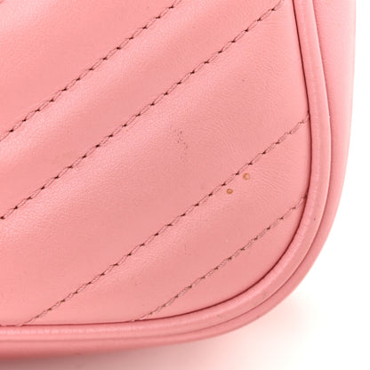 Gucci Calfskin Matelasse Small GG Marmont Chain Shoulder Bag Wild Rose 16 of 18