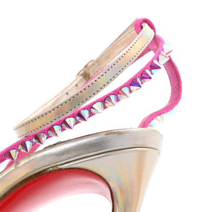 Christian Louboutin Metallic So Me 100 Sandals 37.5 Pink 12 of 12