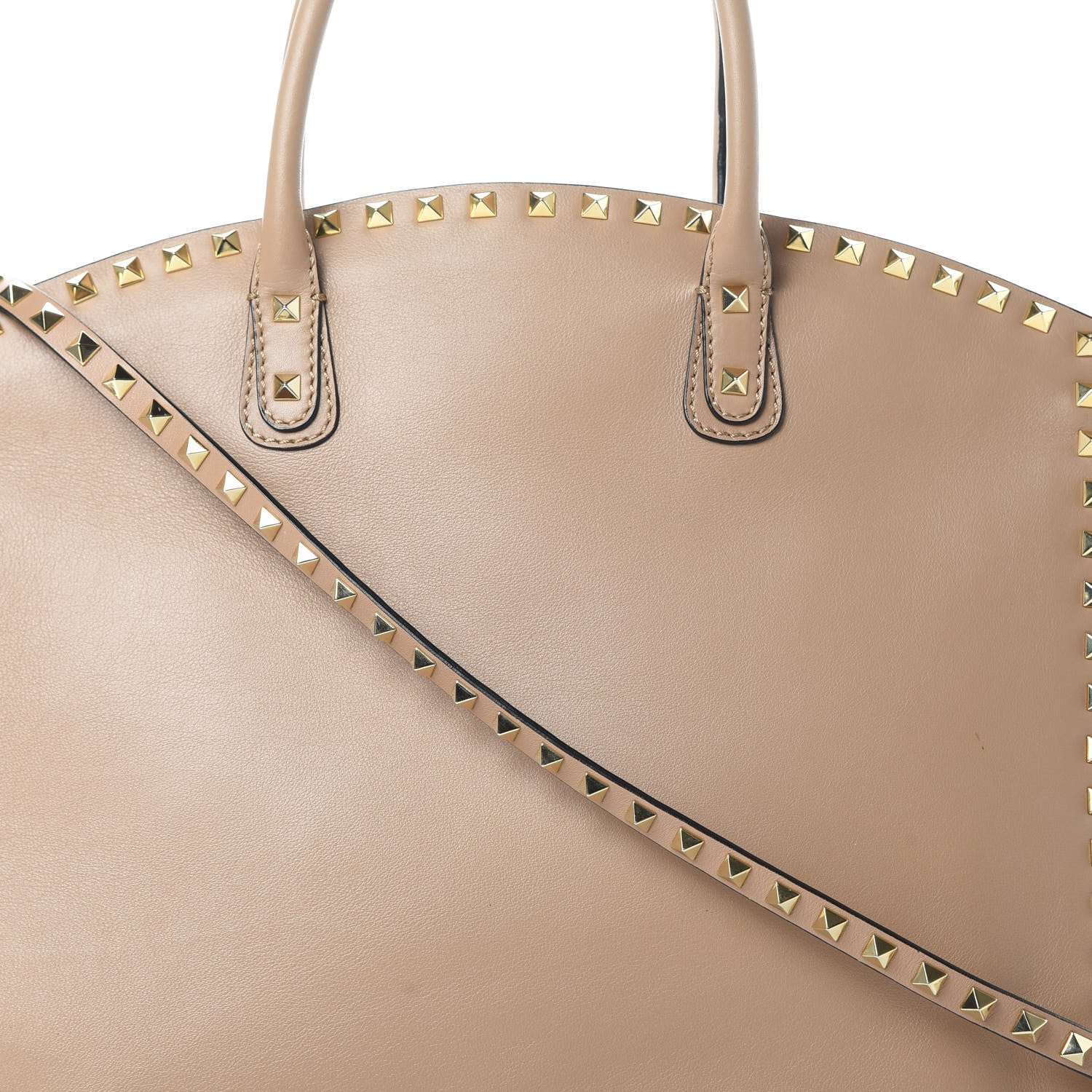 Valentino Garavani Vitello Rockstud Dome Shopper Alpaca 8 of 10