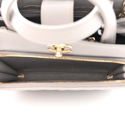 Chanel Caviar Quilted Small Business Affinity Shopping Bag Grey 6 of 13