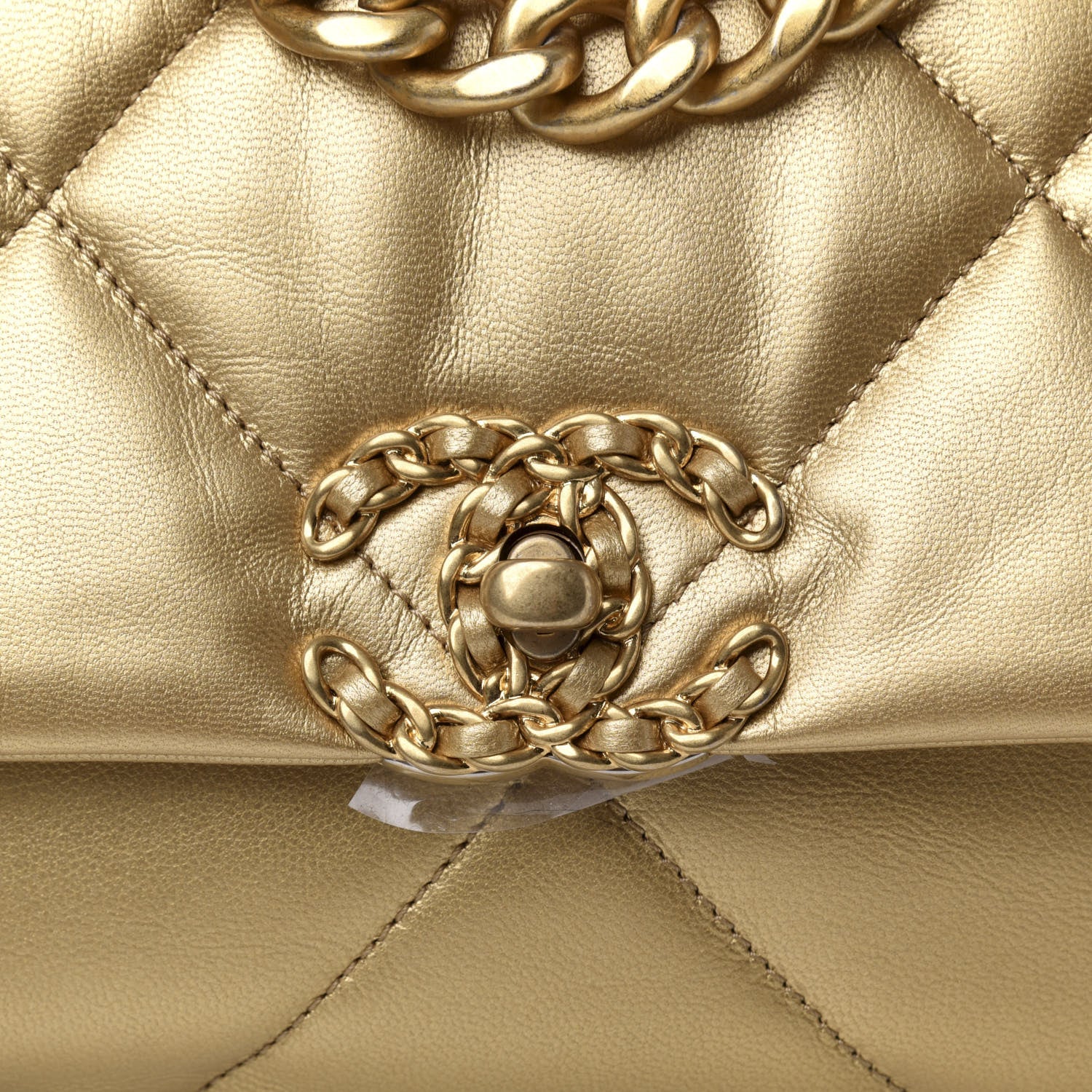 Chanel Metallic Goatskin Quilted Medium 19 Flap Gold 9 of 9