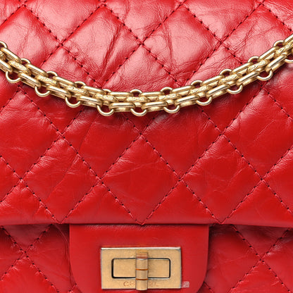 Chanel Aged Calfskin Quilted 2.55 Reissue 225 Flap Red 8 of 10