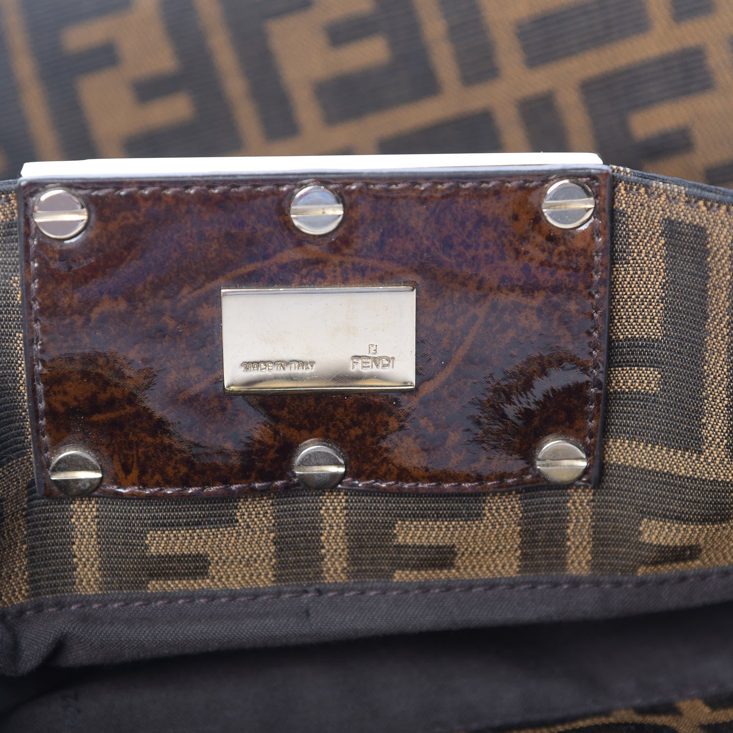 Fendi Zucca Mia Tote Tobacco 6 of 10