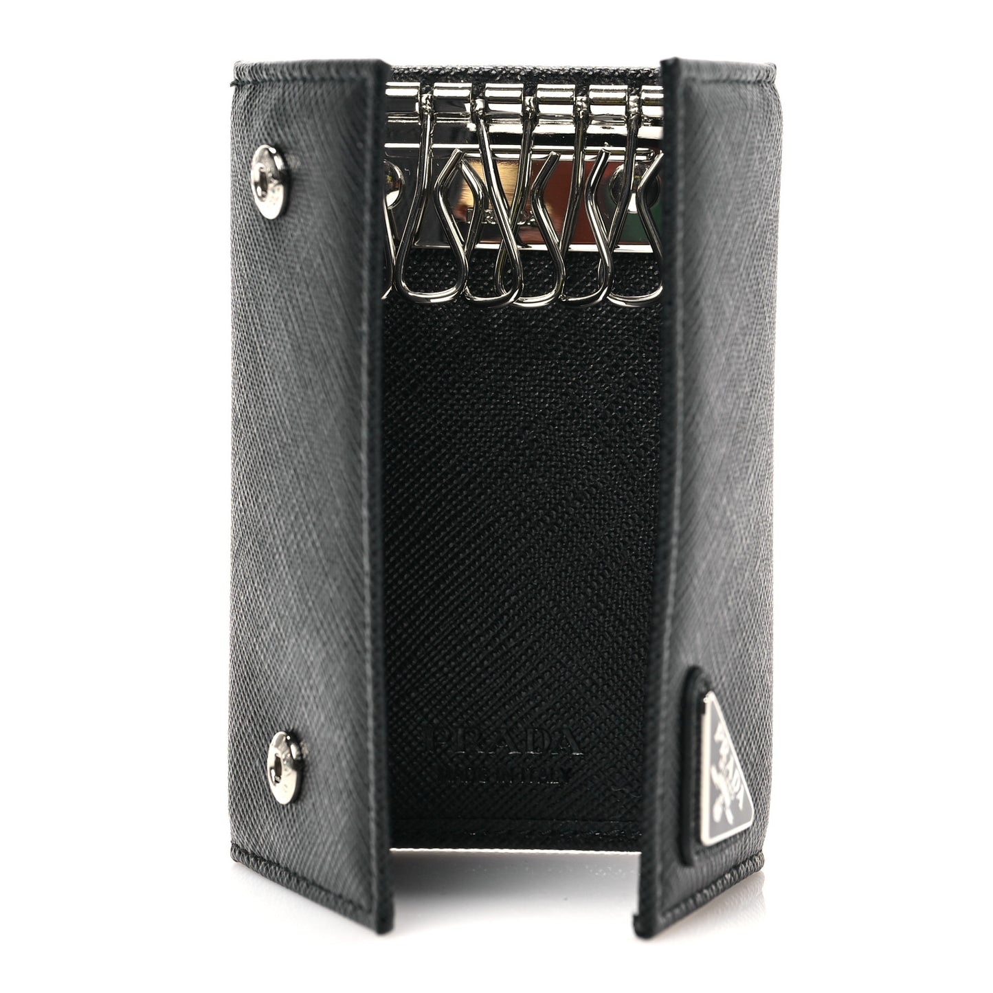 Saffiano 6 Key Holder Nero Black