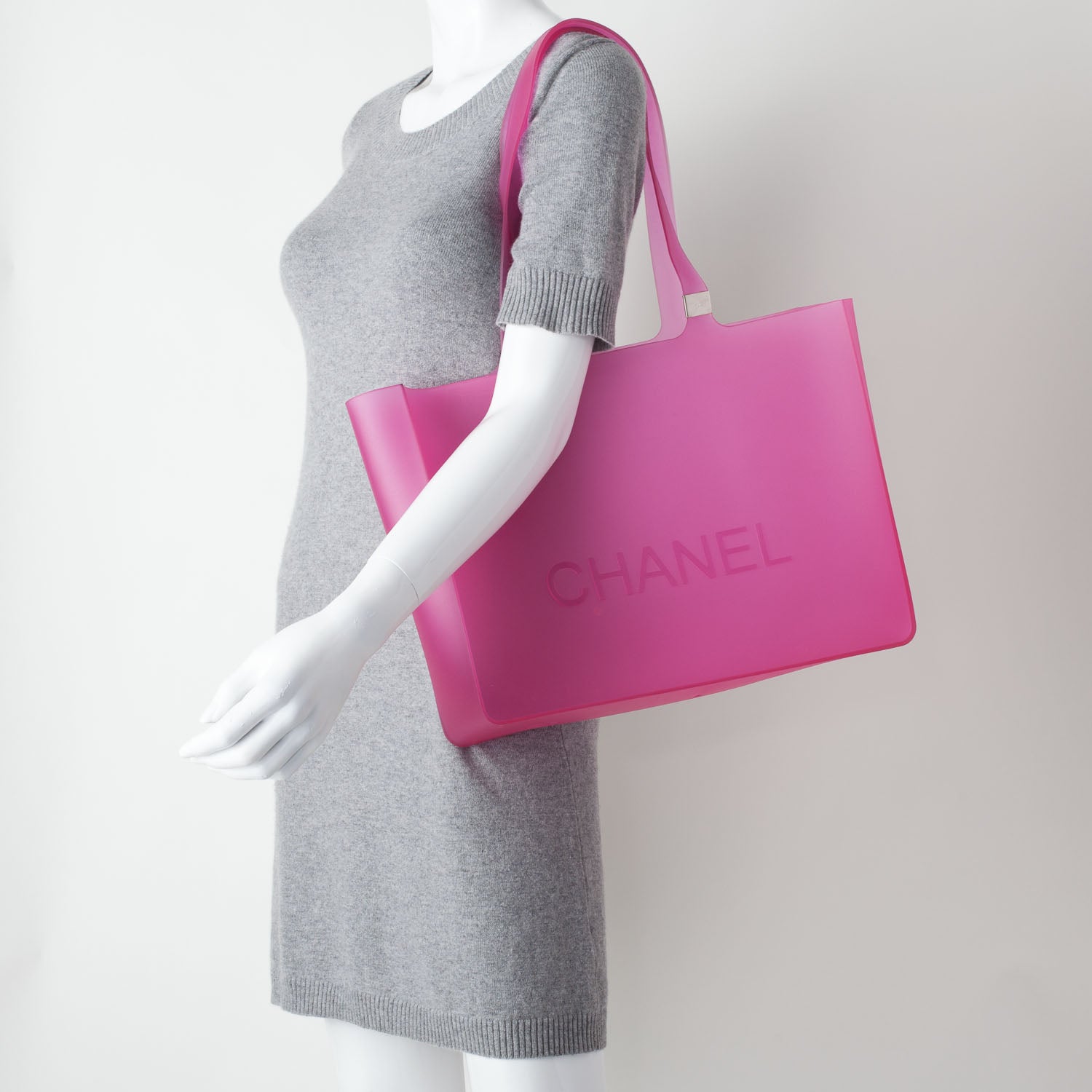 Chanel Jelly Rubber Large Tote Pink 2 of 7