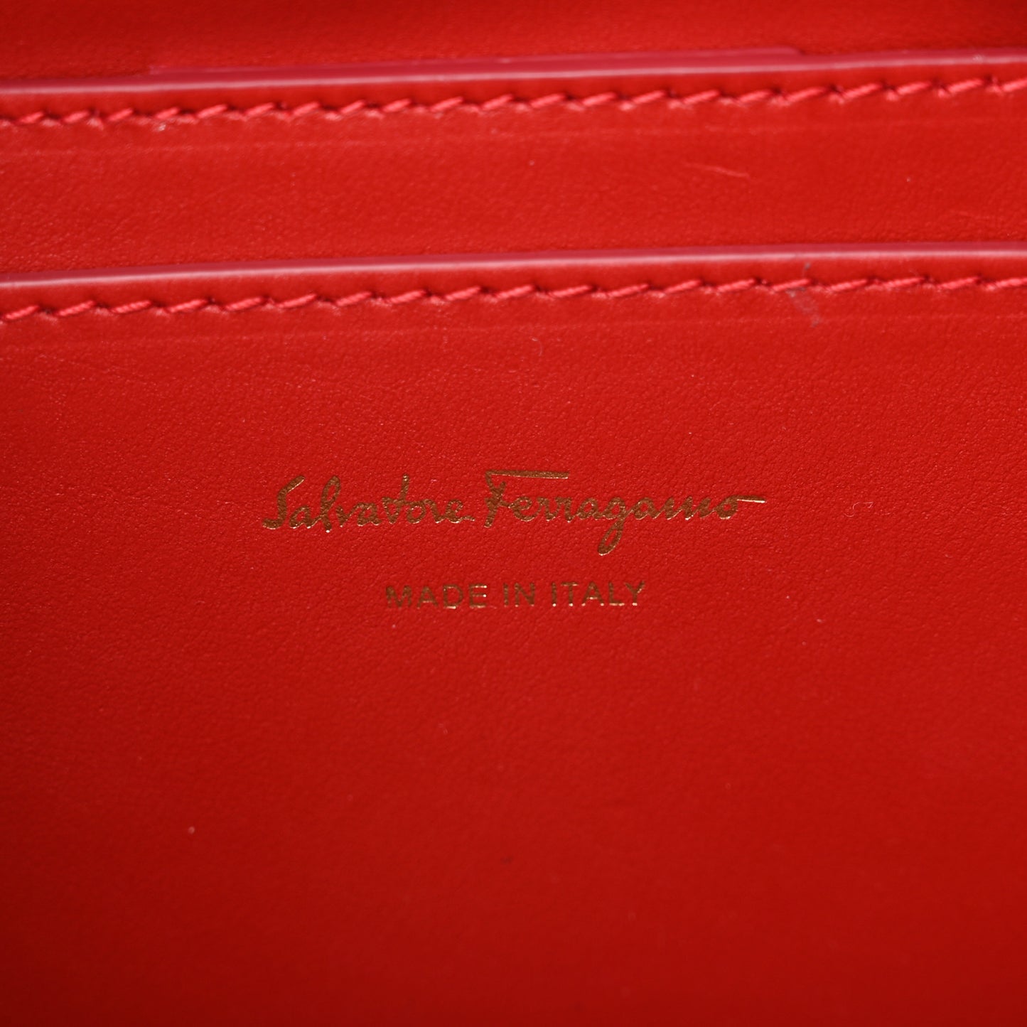 Calfskin Quilted Gancini Camera Bag Red