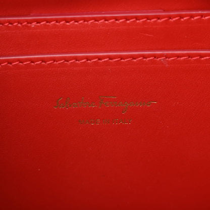 Salvatore Ferragamo Calfskin Quilted Gancini Camera Bag Red 6 of 11
