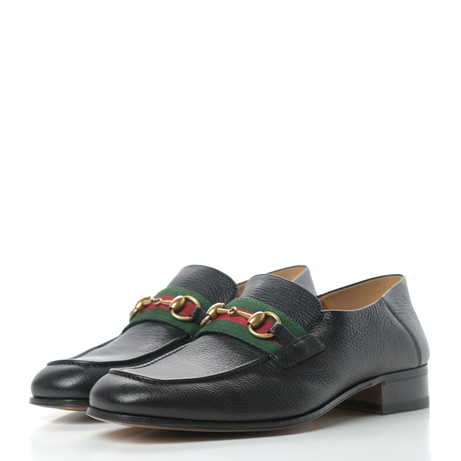 Gucci Havely Kid Web Mens Horsebit Loafers 9.5 Black 3 of 9