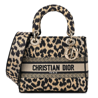Christian Dior Canvas Medium Mizza Embroidered Lady D-Lite Beige Multicolor 1 of 10