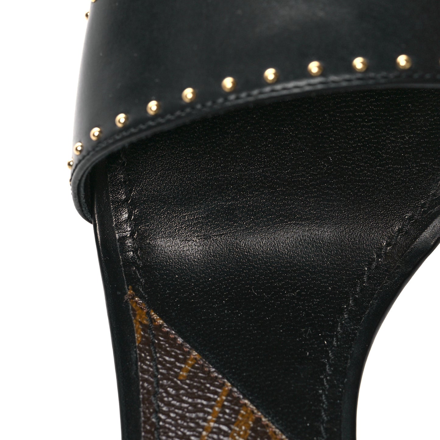 Leather Monogram Silhouette Sandals 38 Black