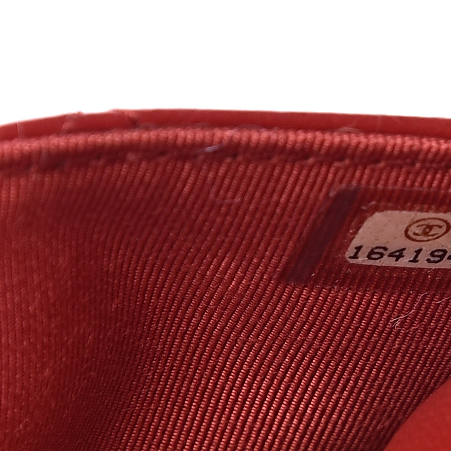 Lambskin Quilted Wallet On Chain WOC Red