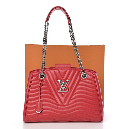 Louis Vuitton Calfskin New Wave Chain Tote Ecarlate 10 of 10