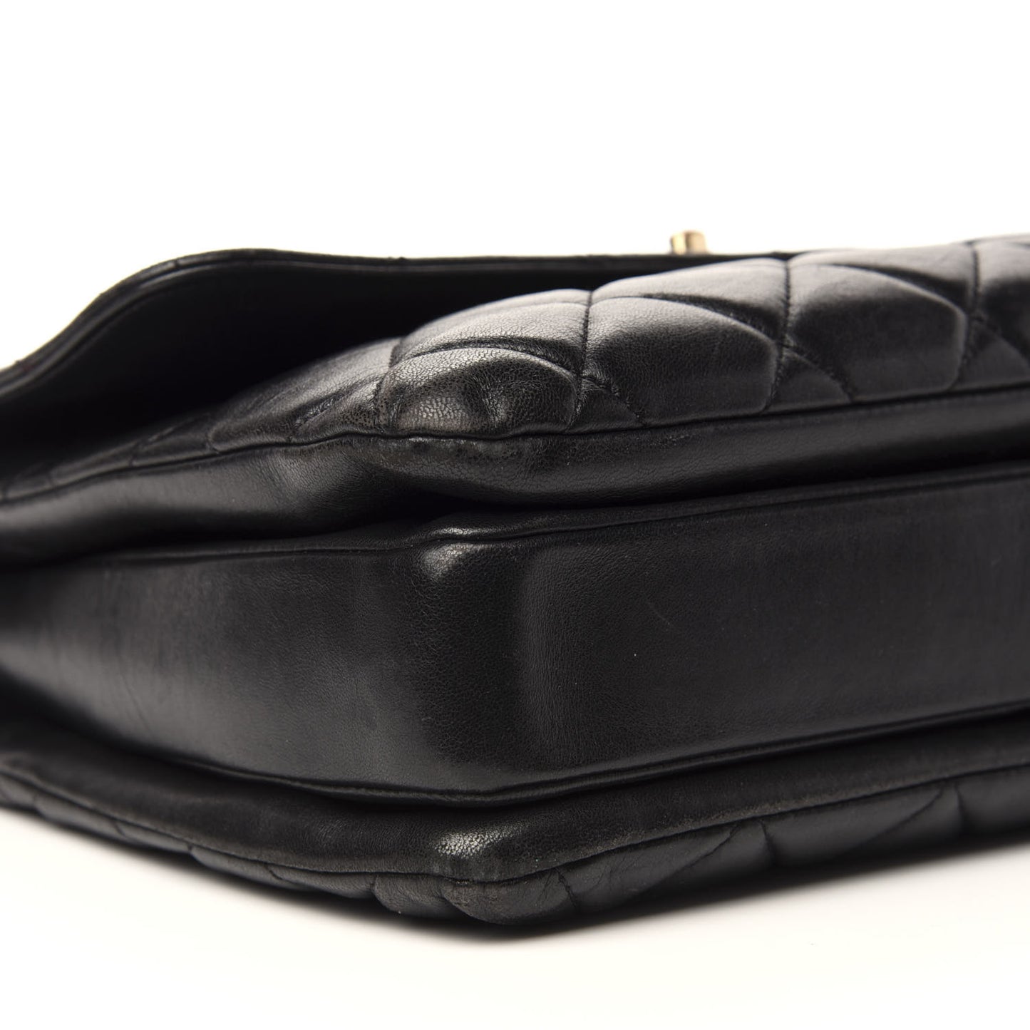 Lambskin Quilted Medium Trendy CC Flap Dual Handle Bag Black