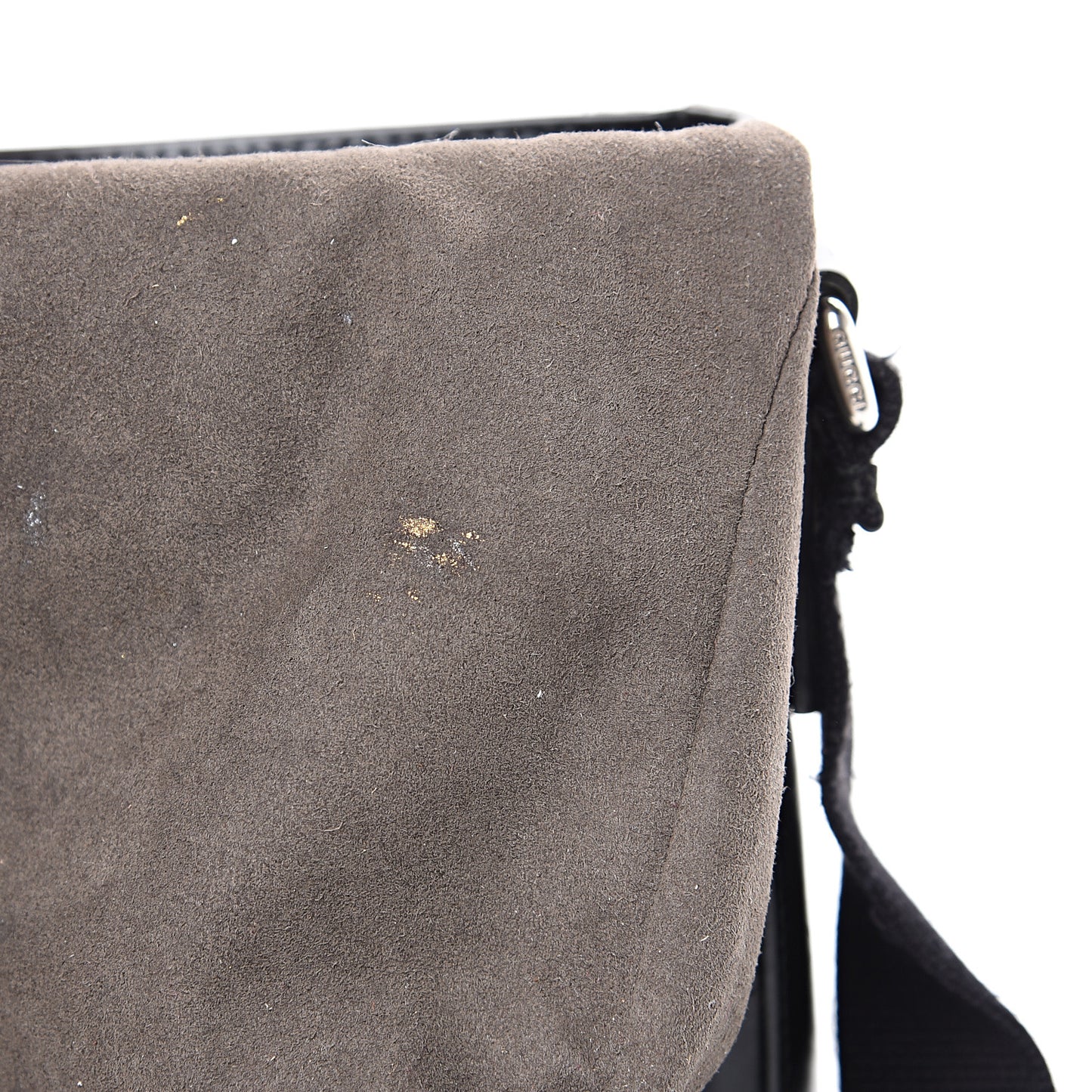 Guccissima Signature Single Buckle Flap Messenger Bag Black