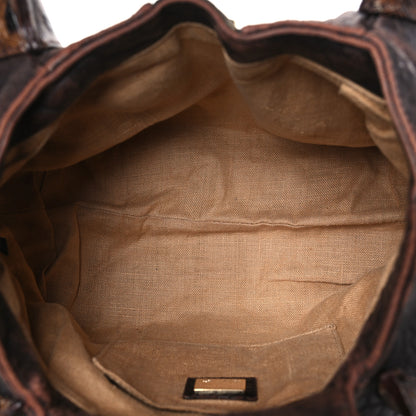 Fendi Zucca Nappa Nuvolata Vitello Tortuga Small Spy Tobacco Moro 5 of 11