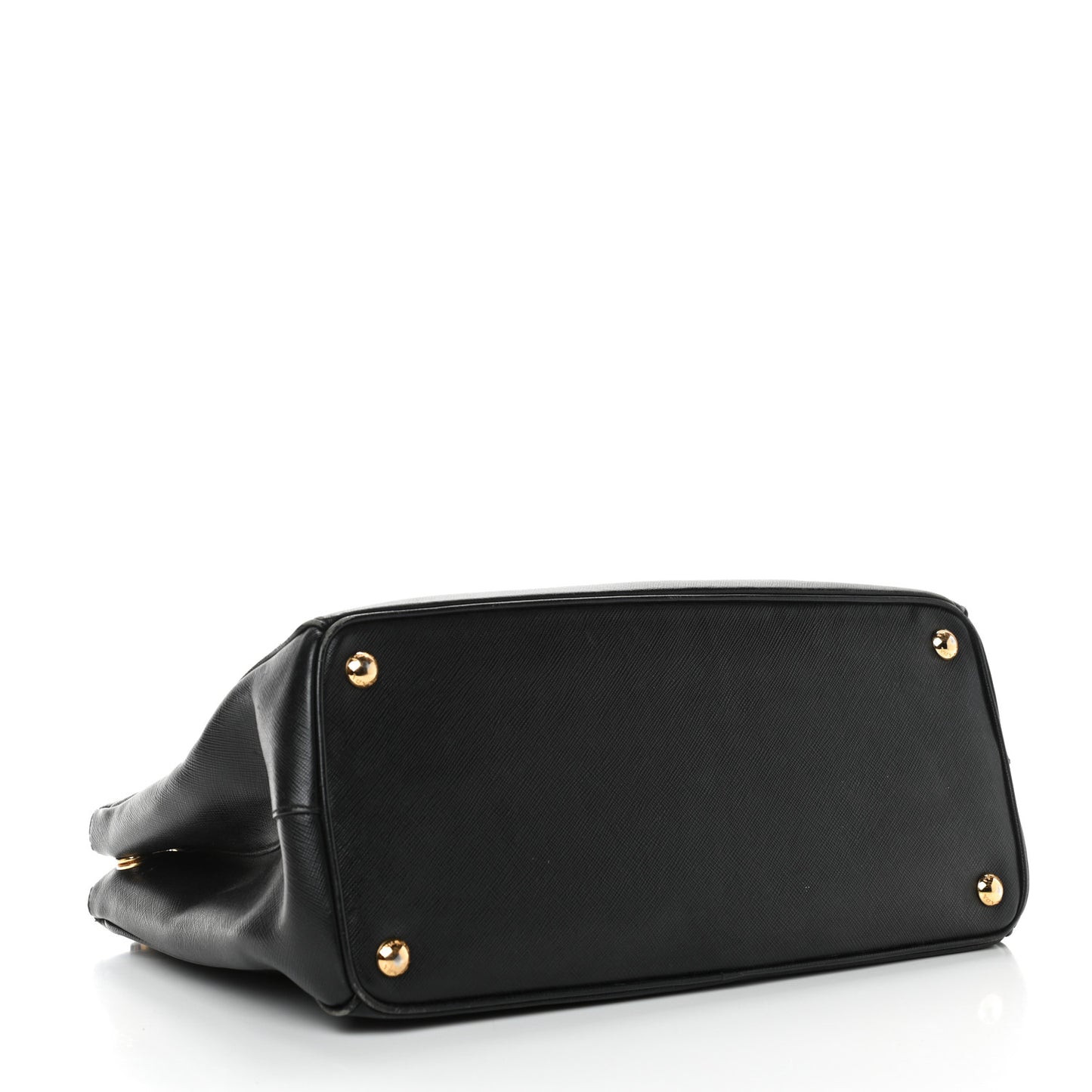 Saffiano Medium Galleria Double Zip Tote Black