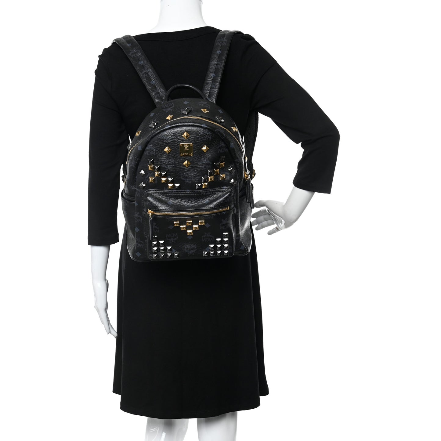 Visetos Studded Small Stark M Backpack Black