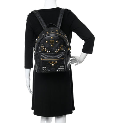 MCM Visetos Studded Small Stark M Backpack Black 2 of 10